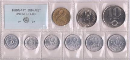 1972. 2f-10Ft 9db klf érmés forgalmi sor fóliatokban T:1  Adamo FO5
