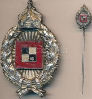 Német Birodalom / Poroszország ~1918. Felderítő világháborús jelvény másolat miniatűrrel T:2- German States / Prussia ~1918. Prussian Observer's Badge replica with miniature C:VF