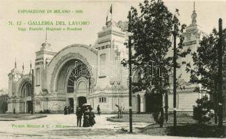 1906 Milano, exhibition, Galleria del Lavaro, advertisement on the back side