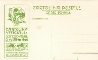 1906 Milano, exhibition, Galleria del Lavaro, advertisement on the back side