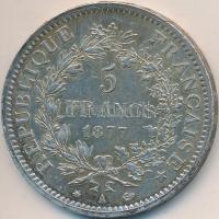 Franciaország / Modern Köztársaság 1877A 5Fr Ag "Herkules" Párizs (25.03g) T:2,2-
France /...