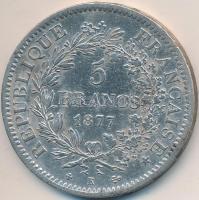 Franciaország / Modern Köztársaság 1877K 5Fr Ag "Herkules" Bordeaux (24.99g) T:2-
France /...