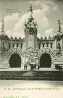 1906 Milano, exhibition, Dettaglio dell' Entrata Principale, advertisement on the back side