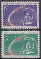 1961 Jurij Gagarin az első űrhajós sor Mi 166-167