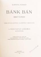 Katona József: Bánk bán. Dráma öt felvonásban Csók István képeivel illusztrált díszkiadás. A Pesti N...