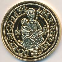 DN "Magyar aranypénzek utánveretben - II. Rákóczi György dukát" aranyozott Ag emlékérem (5...