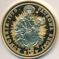 DN "Magyar aranypénzek utánveretben - Mária Terézia dukát" aranyozott Ag emlékérem (5.5g/0...