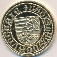 DN "Magyar aranypénzek utánveretben - V. László dukát" aranyozott Ag emlékérem (5.5g/0.333...