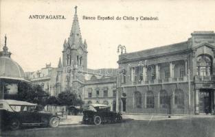Antofagasta Spanish bank, cathedral, automobiles