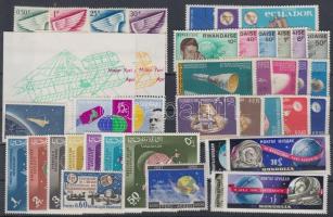 Astronautics motif item 39 diff. stamps, Űrhajózás motívum tétel 39 klf bélyeg