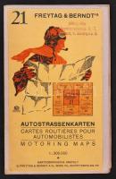 cca 1930 Krakkó és környéke vászon autóstérkép kiváló állapotban / Poland Krakow canvas automobile m...