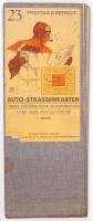 cca 1930 München és környéke vászon autóstérkép kiváló állapotban / München canvas automobile map in...