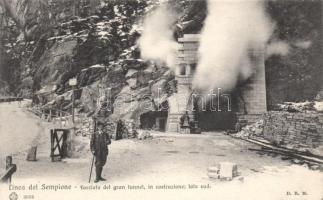 Simplon Tunnel under construction