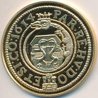 DN "Magyar aranypénzek utánveretben - Bethlen Gábor aranyforint" aranyozott Ag emlékérem (...