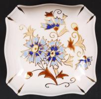 Kézzel festett sorszámozott jelzett Zsolnay búzavirág mintás bonbonier / Handpainted numbered Zsolna...