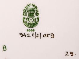 Kézzel festett sorszámozott jelzett Zsolnay búzavirág mintás bonbonier / Handpainted numbered Zsolna...