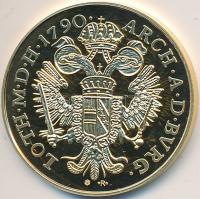 DN "Magyar aranypénzek utánveretben - II. József dukát" aranyozott Ag emlékérem (5.5g/0.33...