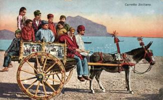 Szicíliai kocsi, folklór, Sicilian cart, folklore