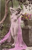 Erotic postcard, nude (wet damage)