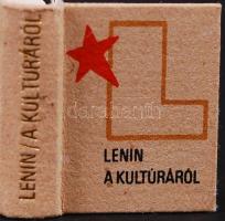 Lenin: A kultúráról. Bp., 1980, Kossuth. Minikönyv, kiadói aranyozott kartonált kötésben, újszerű állapotban.