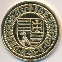 DN "Magyar aranypénzek utánveretben - Hunyadi János kormányzói aranyforint" aranyozott Ag ...