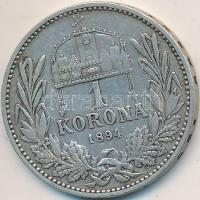 1894. 1K Ag "Ferenc József" T:2-/3