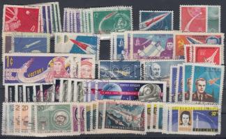 Űrhajózás motívum tétel 68 db bélyeg, Astronautics motif item 68 stamps