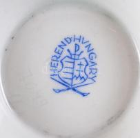 Herendi Viktória mintás kínáló tálka, kézzel festett, jelzett, hibátlan, m:8,5 cm, d:15,5 cm