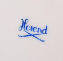 Herendi virág mintás kis hamuzó, kézzel festett, jelzett, hibátlan, 13×9 cm