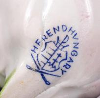 Herendi virágszirmok, kézzel festett, jelzett, hibátlan, h:15 cm