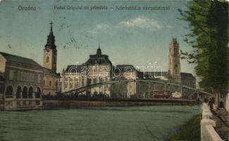 Nagyvárad, Körös-híd, Városháza / riverside, town hall (EK)