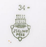 Zsolnay porcelán csészék, 6 db, hibátlan, jelzett