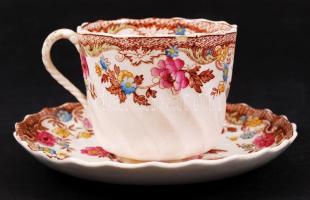 Copeland porcelán teáscsésze és alátét, 6 db, hibátlan, jelzett