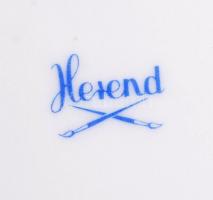 Herendi csipkebogyó mintás füles tál, kézzel festett, jelzett, hibátlan, 20×17 cm