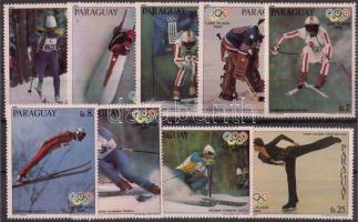 Winter Olympic Games medalists set + block of 8 + block Téli olimpia érmesei sor + nyolcasblokk + bl...