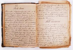 cca 1888 Régi kézzel írott receptes könyv