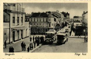 Ungvár, Régi híd / old bridge, autobus