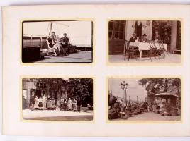 cca 1910 Horvátországi és olaszországi képeket tartalmazó fotóalbum, 96 db fotó, 13x8 cm