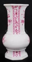 Lichte virág mintás váza, kézzel festett, jelzett, hibátlan, m:28 cm