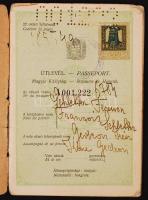 1929 A Magyar Királyság által kiállított fényképes útlevél /
passport