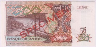 Zaire 1989. 500Z "SPECIMEN" felülnyomással T:I
Zaire 1989. 500 Zaires "SPECIMEN"...