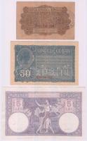 Románia / Német megszállás 1917. 25B + 50B + 1920. 5L T:II-,III
Romania / German occupation 1917. 25...