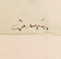 Gáspár Antal (1889-1959): A kukorica termesztő brigád álma. Vegyes technika, papír, jelzett, 37×46 c...