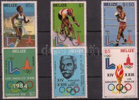 1981 Olimpiák történelme sor Mi 563-568 + blokksor 36-73 a-b (normál, arany)