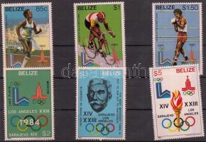 1981 Olimpiák történelme sor Mi 563-568 + blokksor 36-73 a
