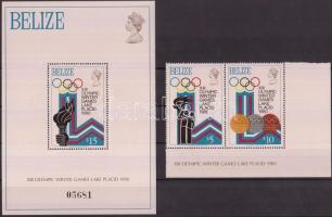 1979 Téli olimpia fogazott és vágott sor Mi 443-450 A-B + blokkból kitépett pár Mi 451-452 + blokk 13
