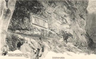 Herkulesfürdő, Jubileum tábla / Jubileum Tafel