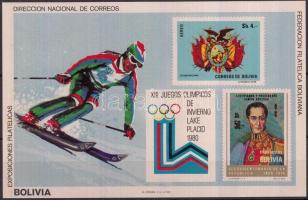 1980 Téli olimpia blokk Mi 91 (gumin néhány rozsdafolt)