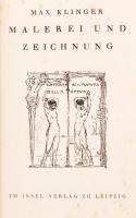 3 db könyv-Hebbel, Friedrich: Gedichte. Leipzig, Insel-Verlag; Klinger, Max: Malerei und Zeichnung. ...