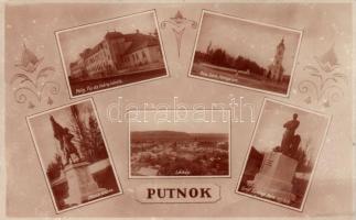 Putnok, hősi emlékmű, leányiskola, Serényi-szobor, templom (EK)